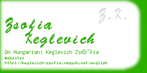 zsofia keglevich business card